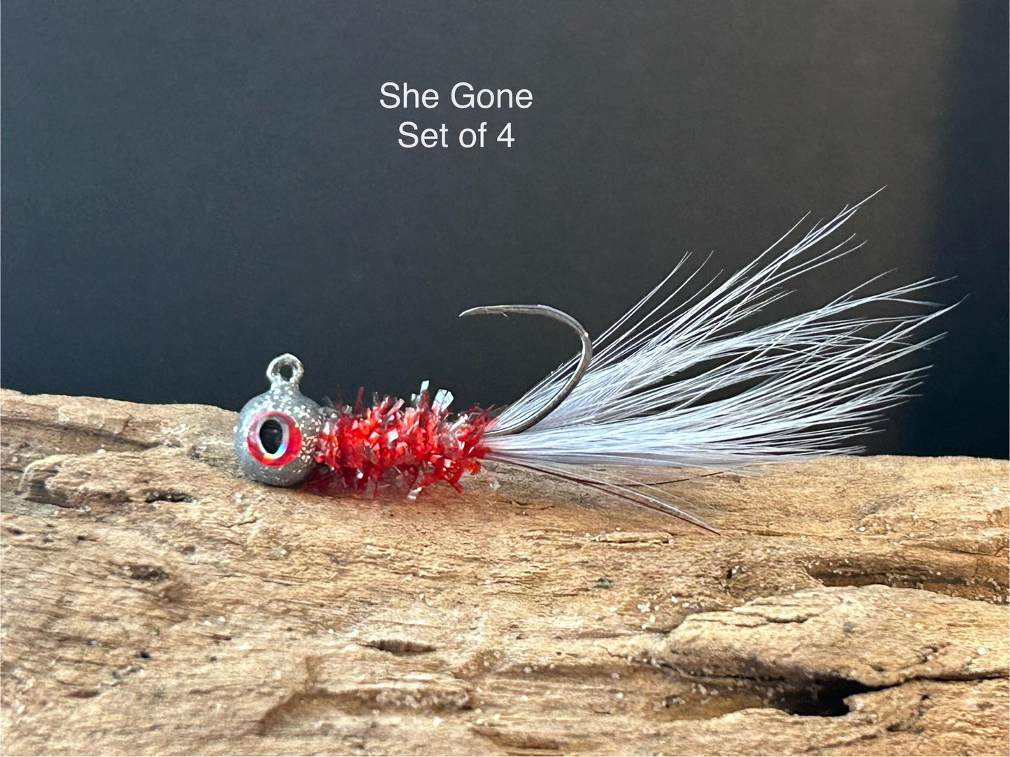 Hackle feather crappie jigs