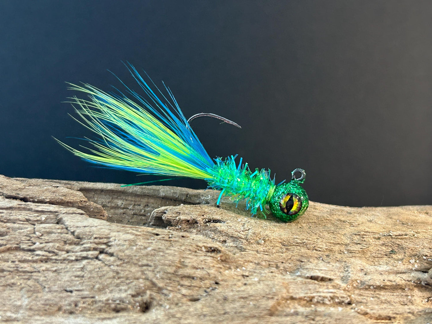 Hackle feather crappie jigs