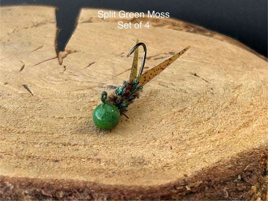 Split tail crappie jigs