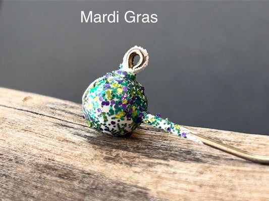MARDI GRAS GLITTER ball jig heads