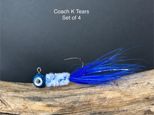 Hackle feather crappie jigs