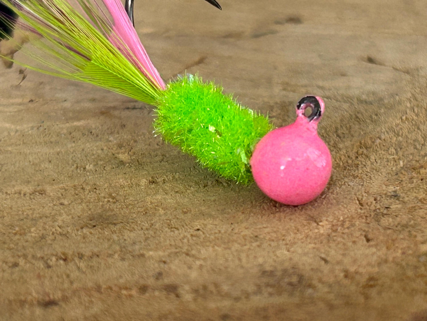 Hackle feather crappie jigs
