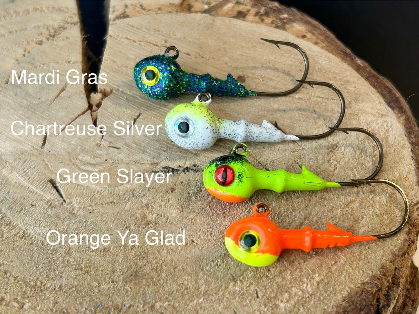 Walleye jigs custom paint