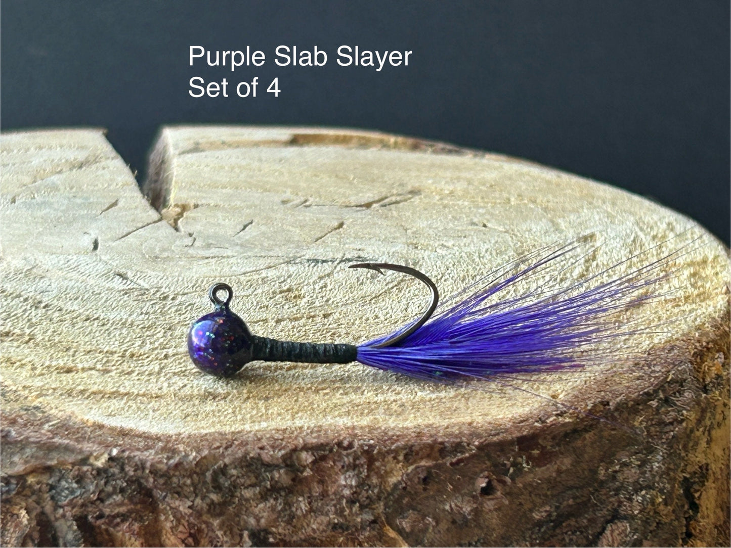 Hackle feather crappie jigs