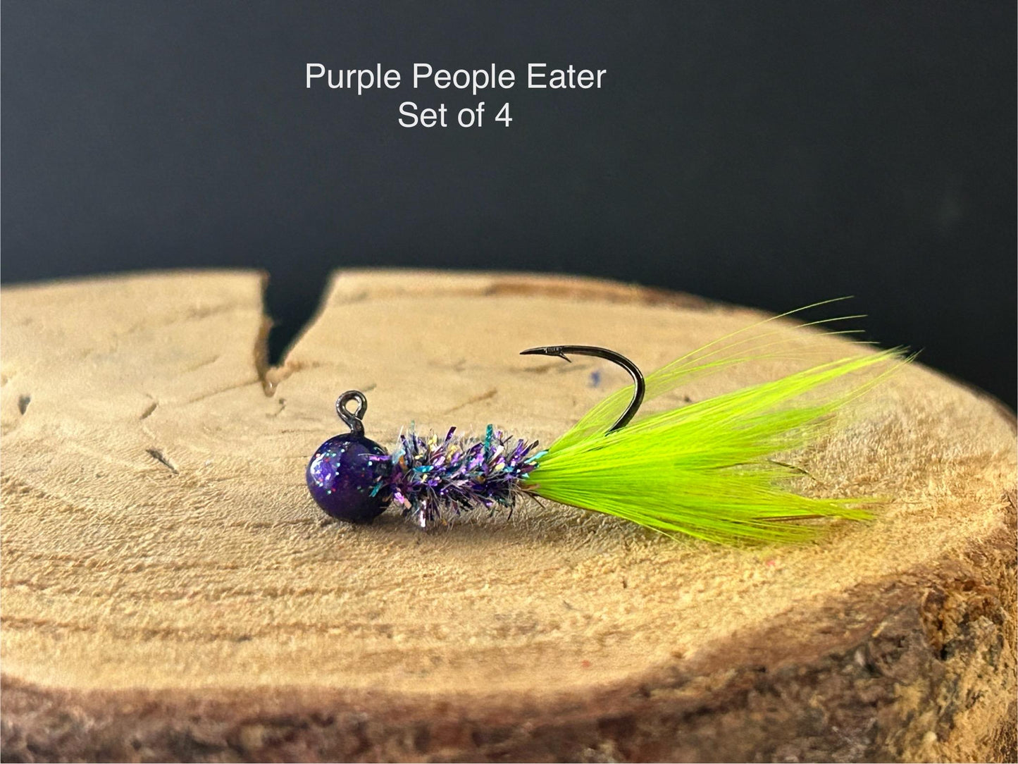 Hackle feather crappie jigs