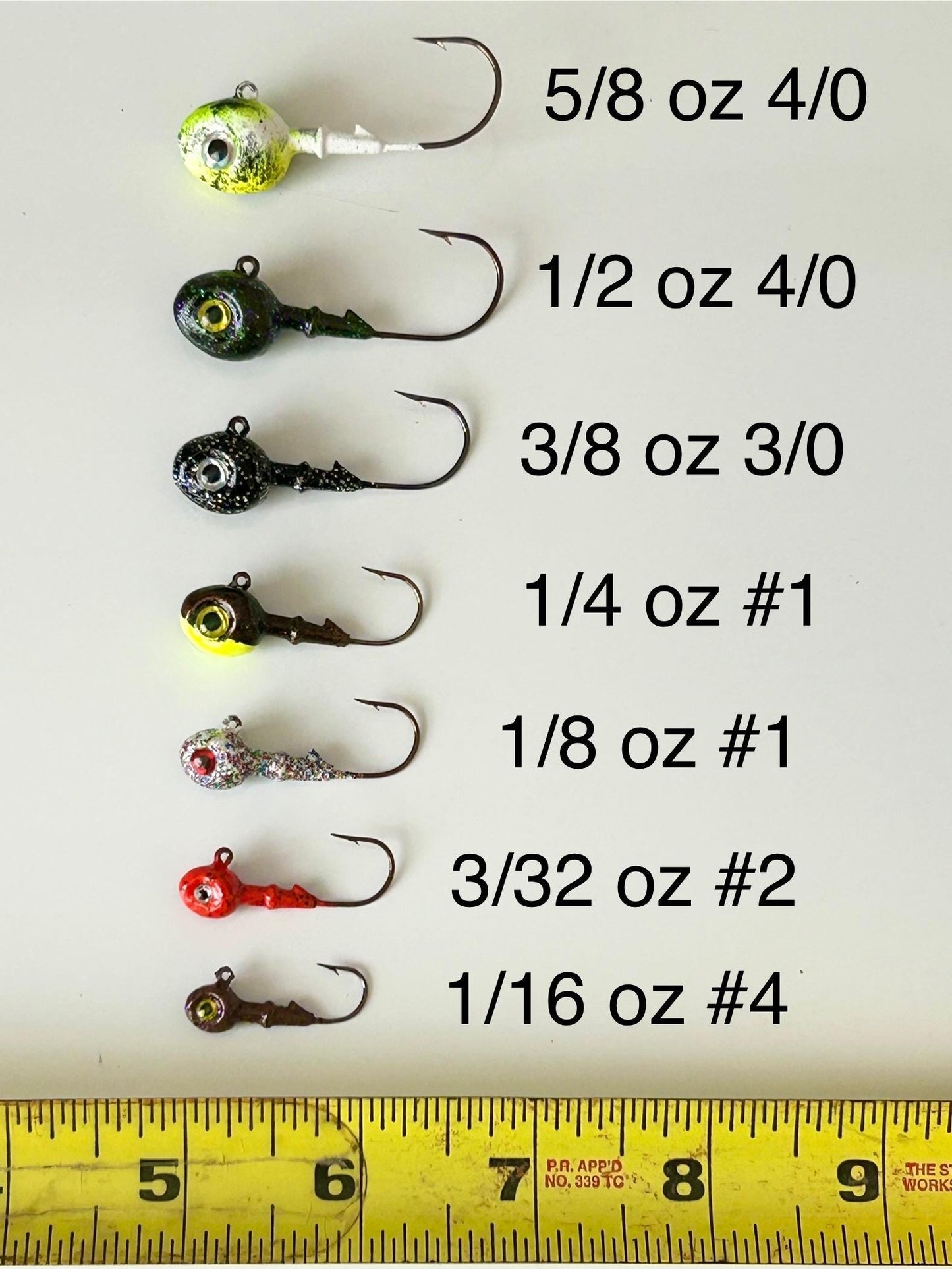 Walleye jigs custom paint