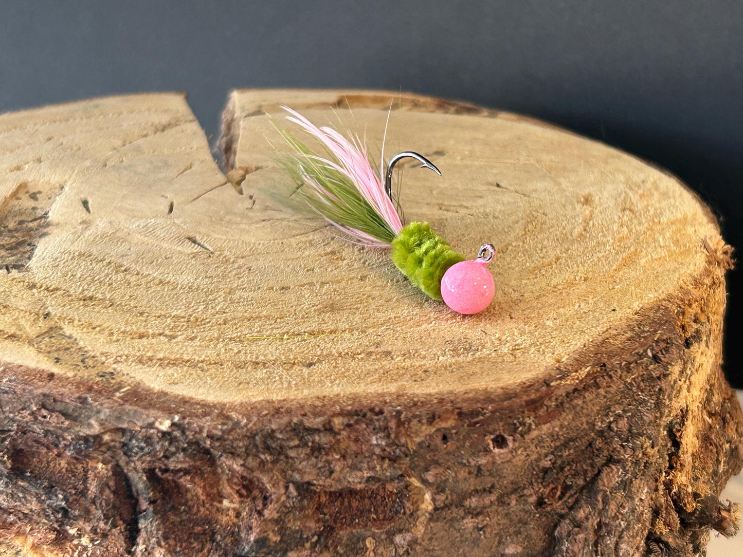 Hackle feather crappie jigs