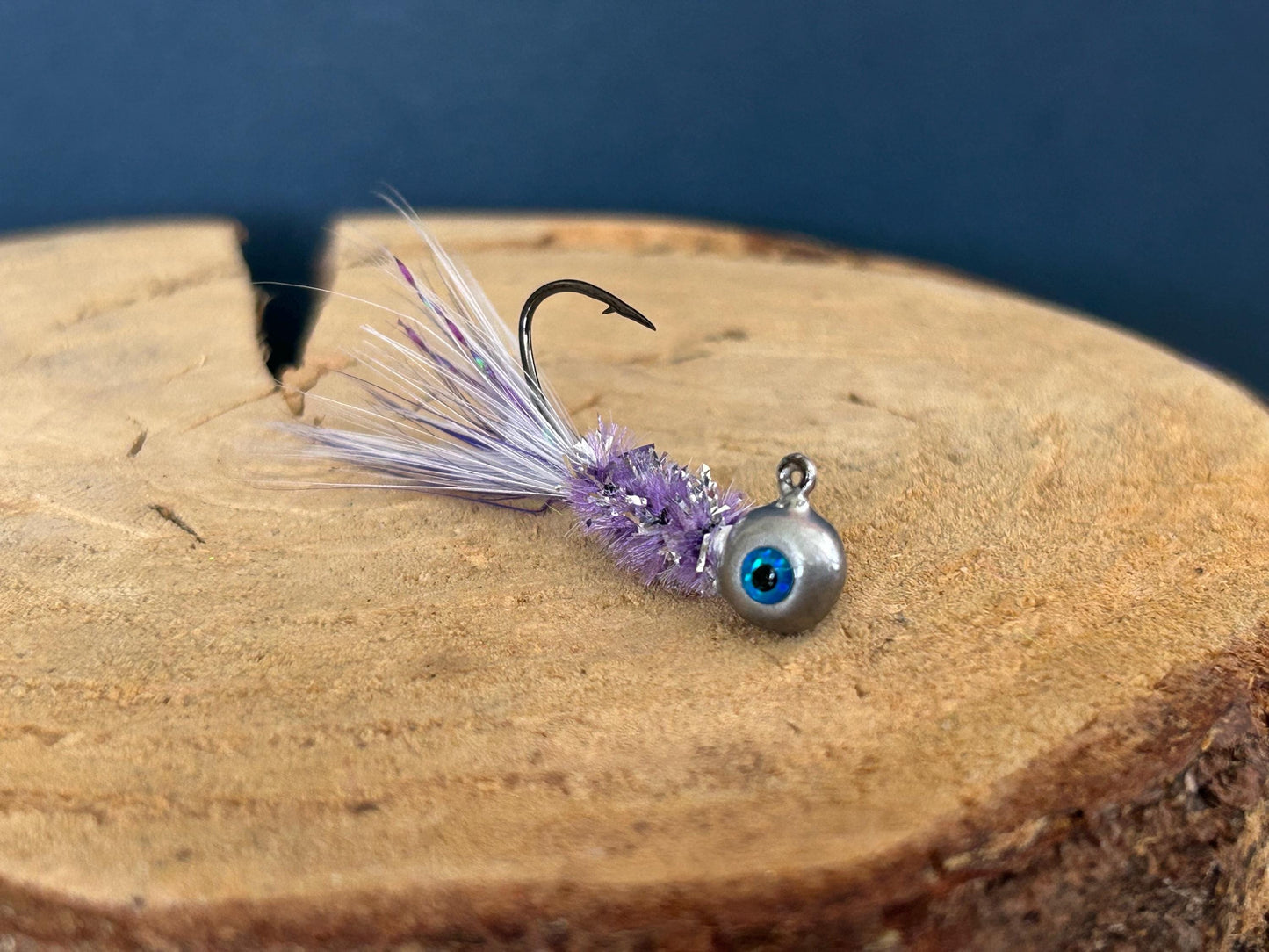 Hackle feather crappie jigs