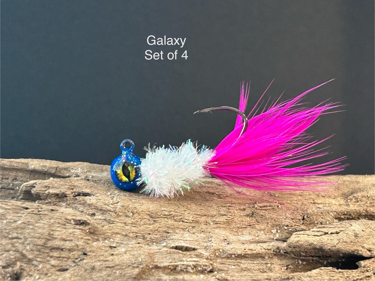 Hackle feather crappie jigs