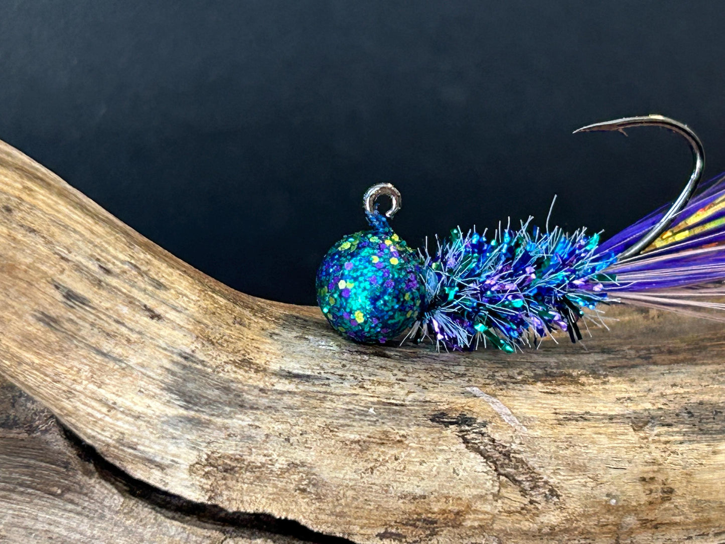 Hackle feather crappie jigs