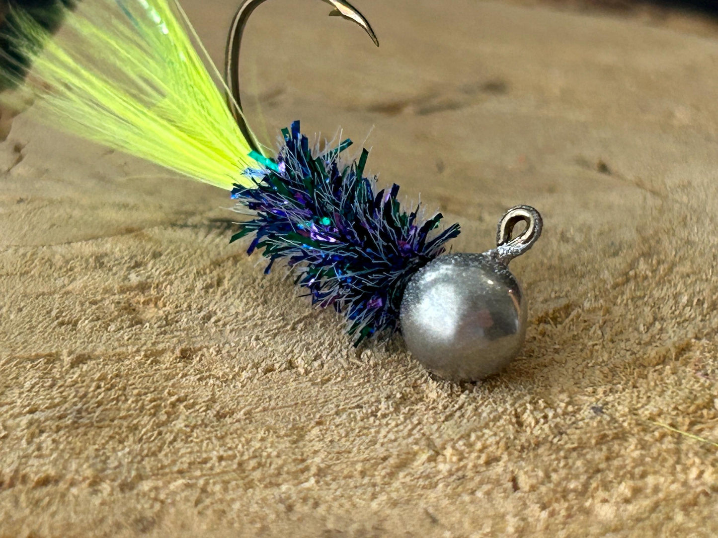 Hackle feather crappie jigs