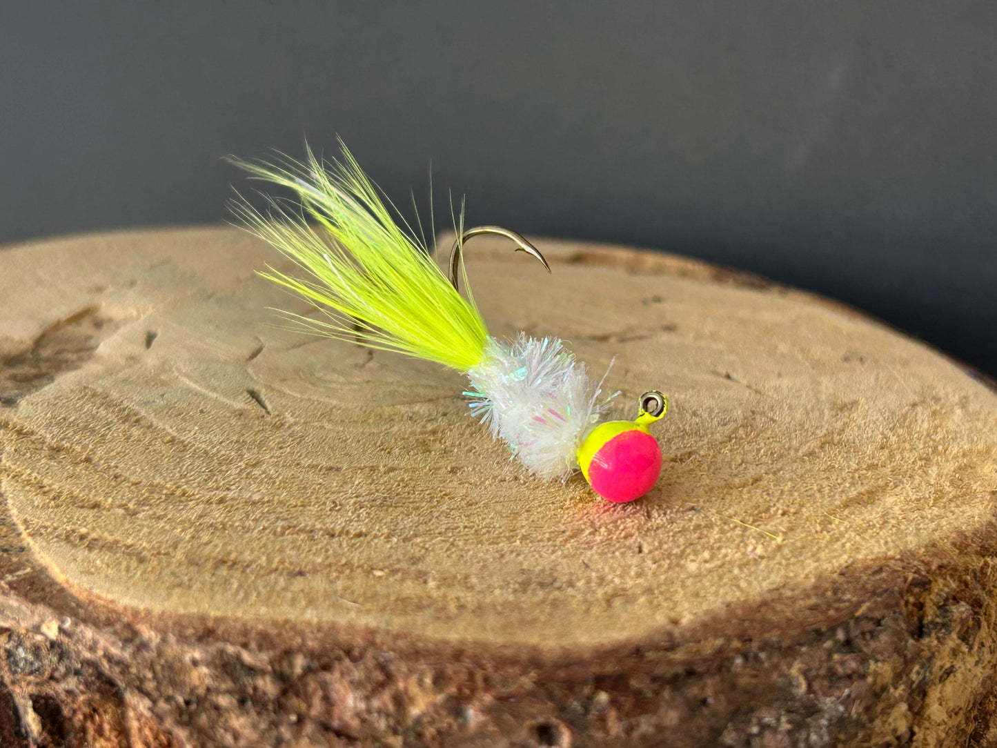Hackle feather crappie jigs