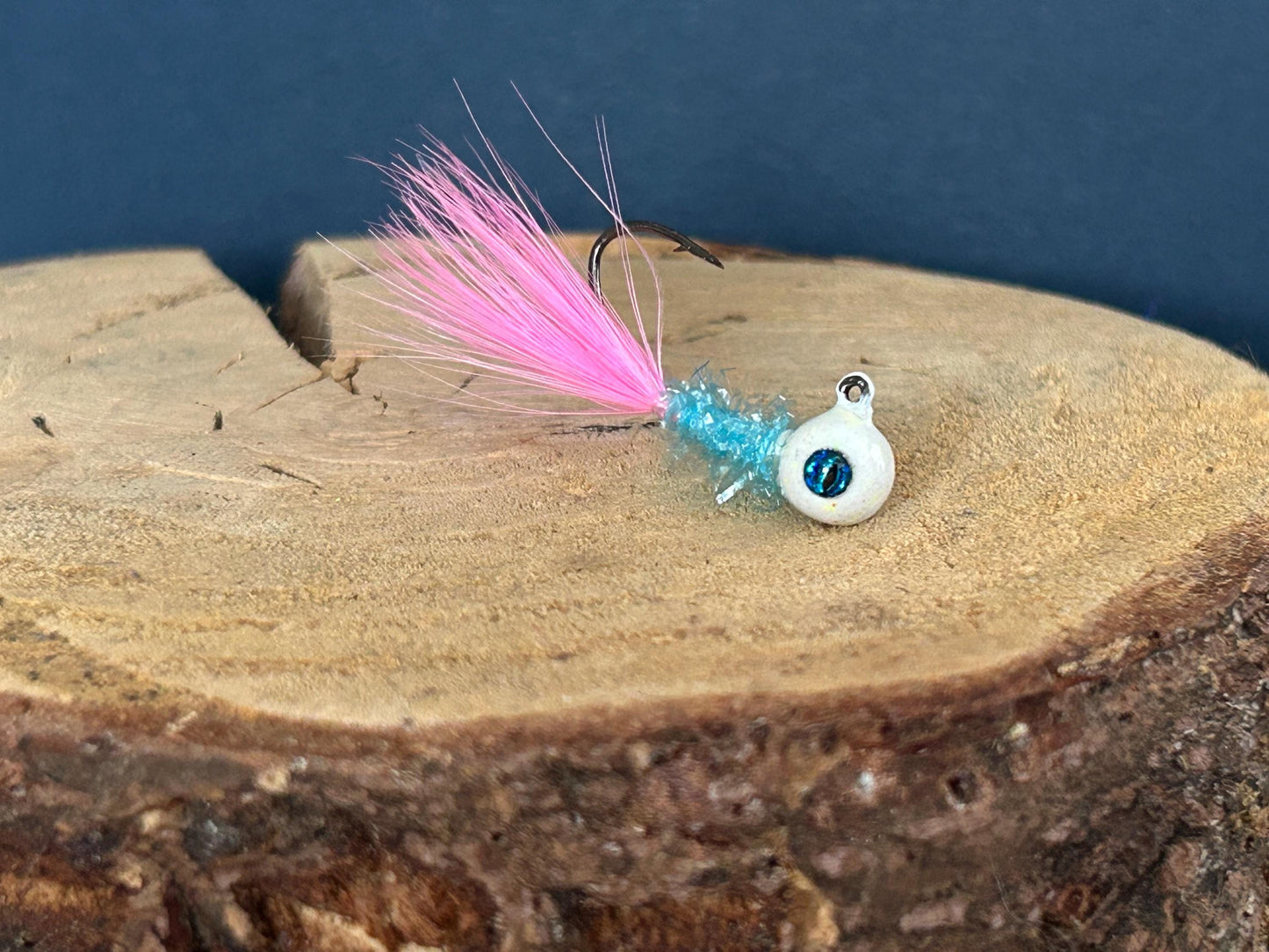 Hackle feather crappie jigs