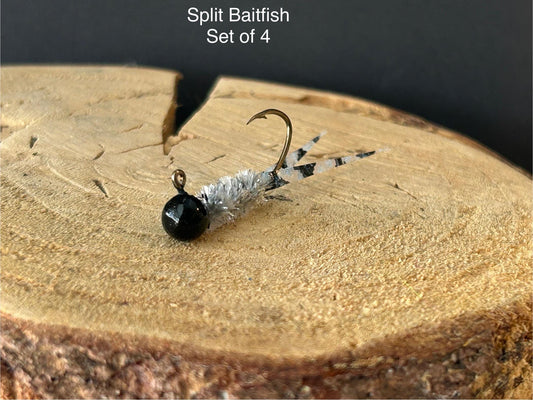 Split tail crappie jigs