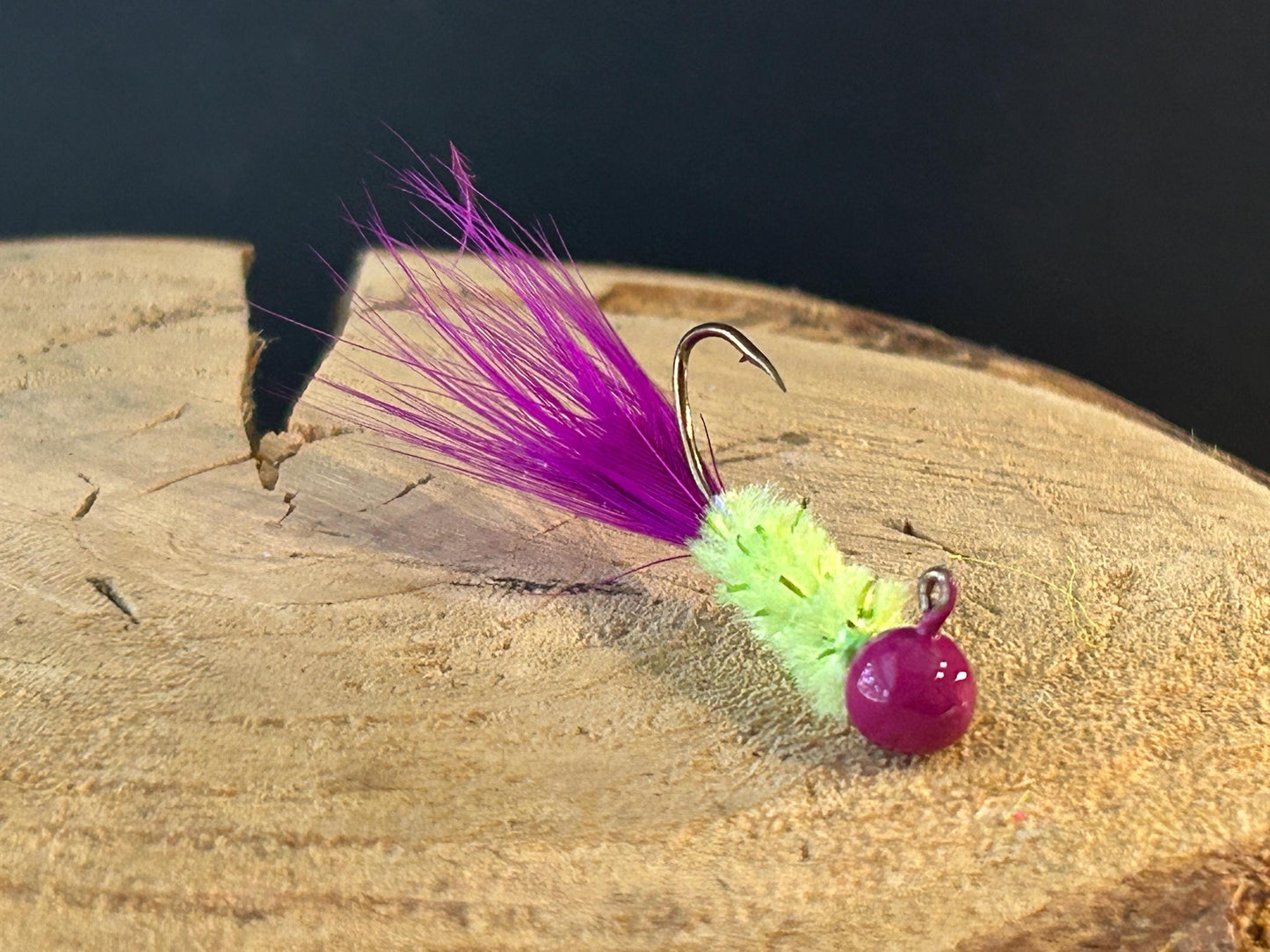 Hackle feather crappie jigs
