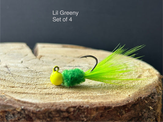 Hackle feather crappie jigs