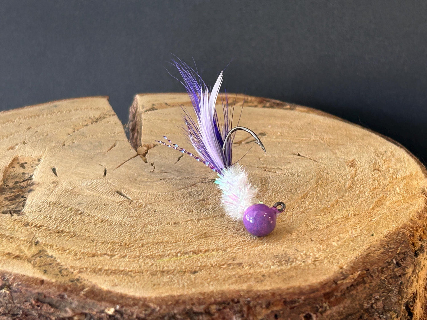 Hackle feather crappie jigs