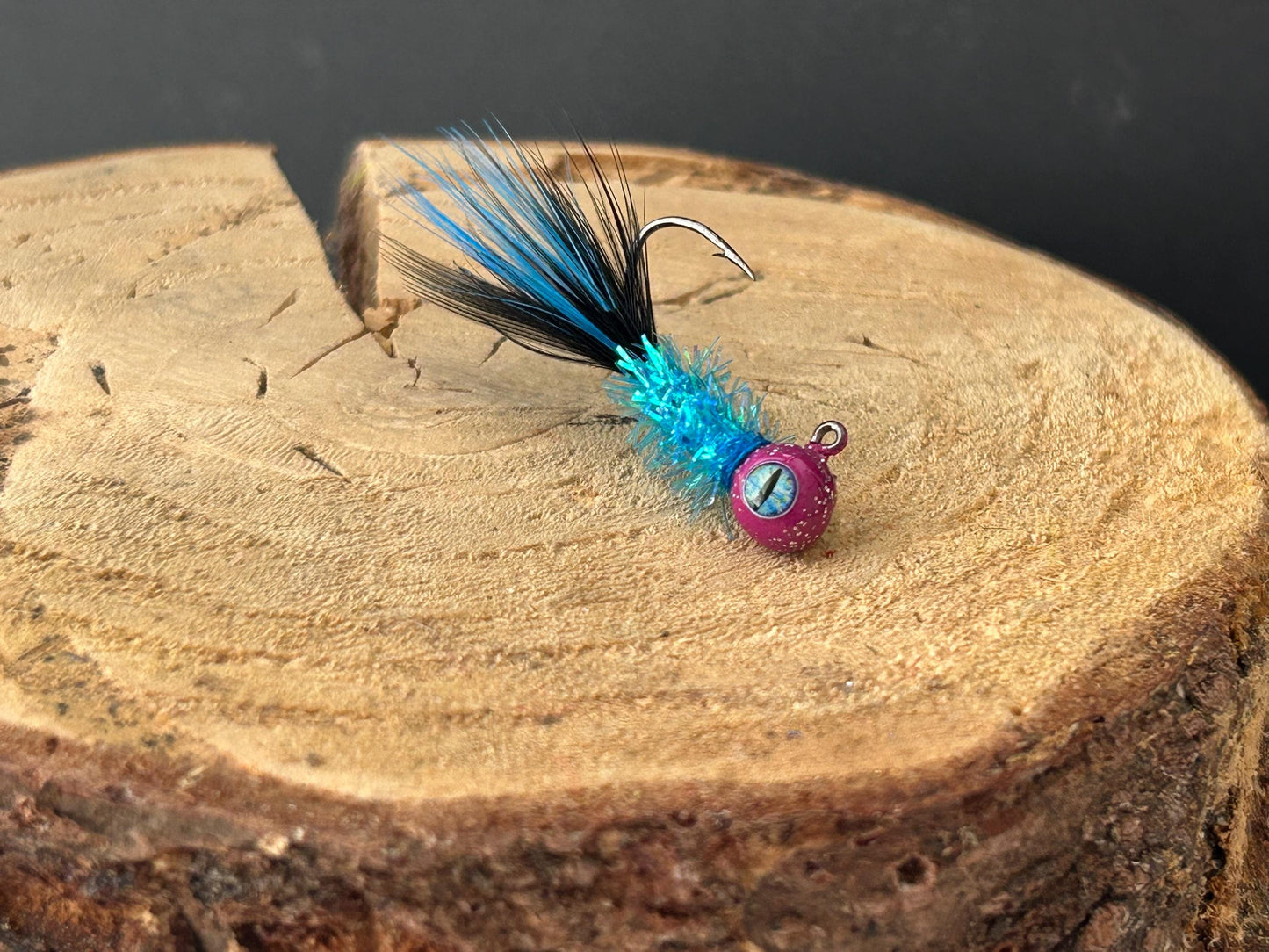 Hackle feather crappie jigs