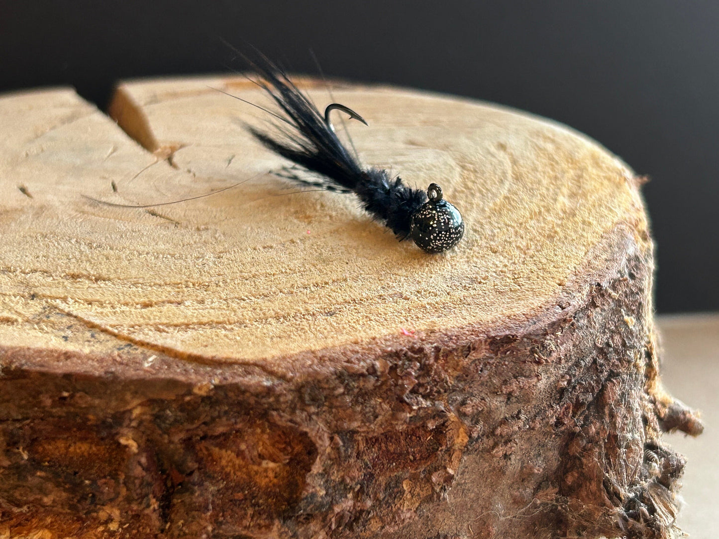 Hackle feather crappie jigs