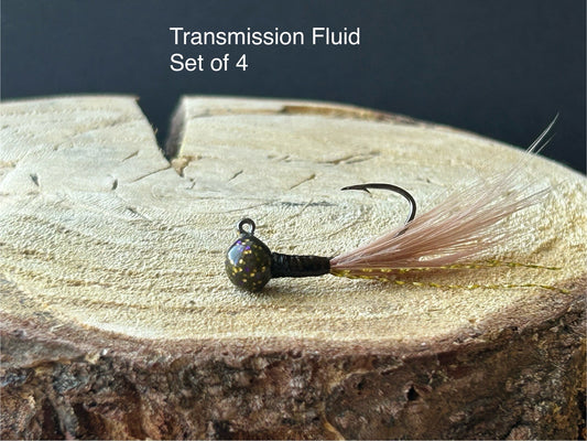 Hackle feather crappie jigs