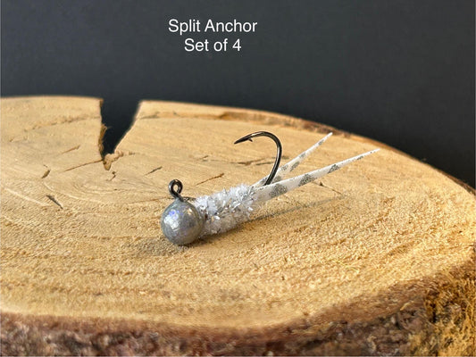 Split tail crappie jigs