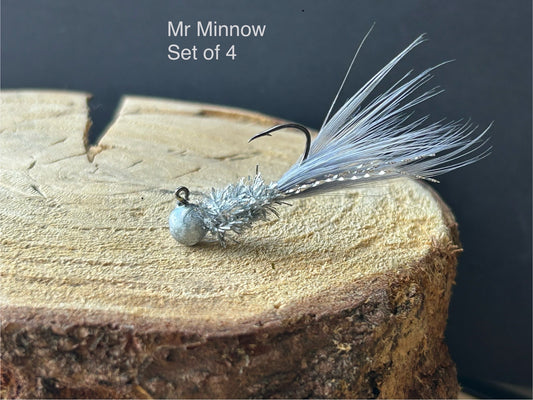 Hackle feather crappie jigs