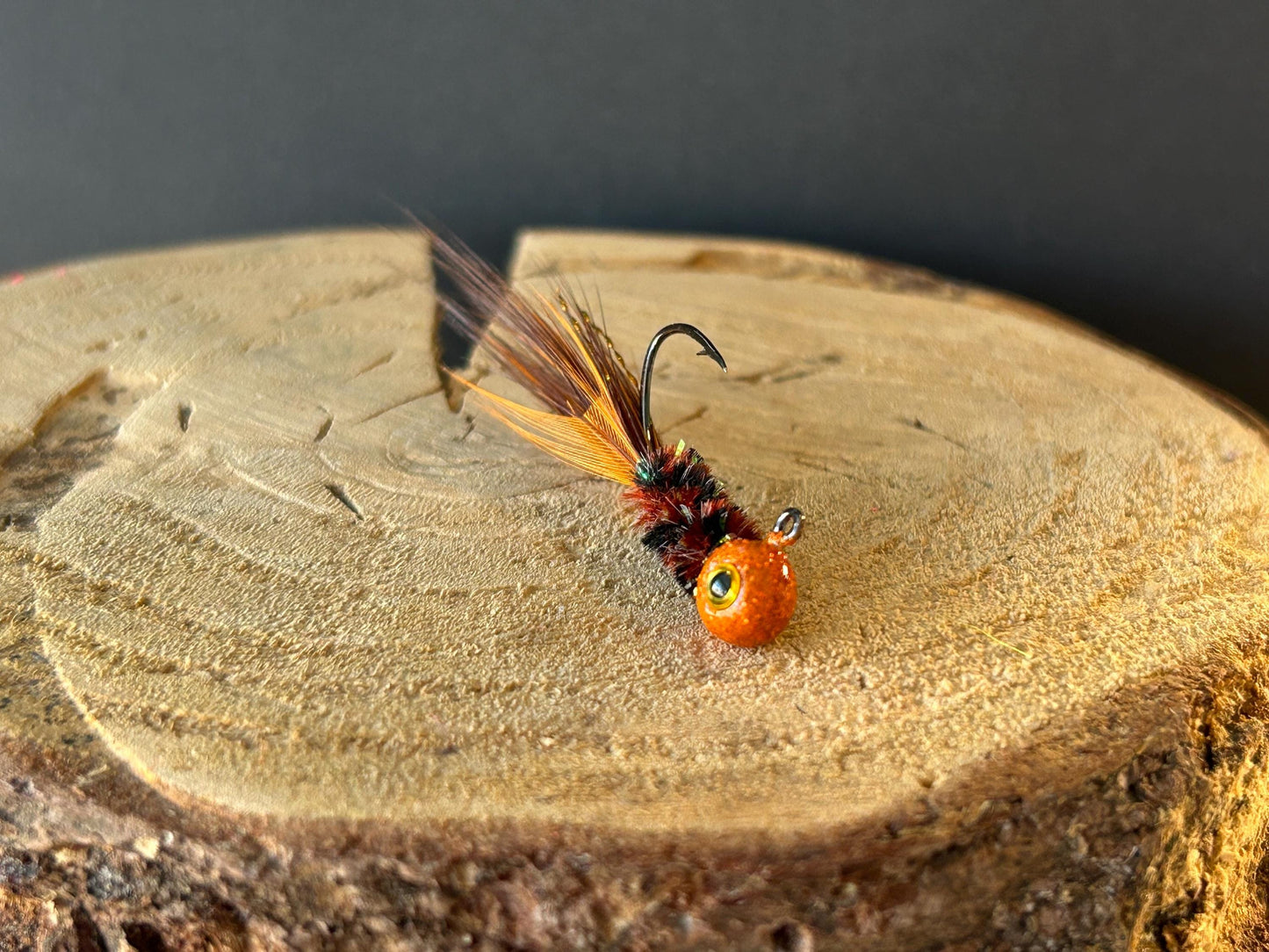 Hackle feather crappie jigs