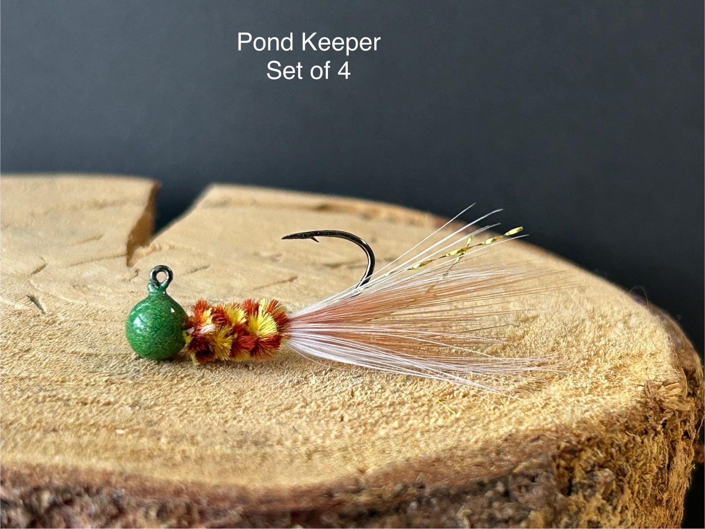 Hackle feather crappie jigs