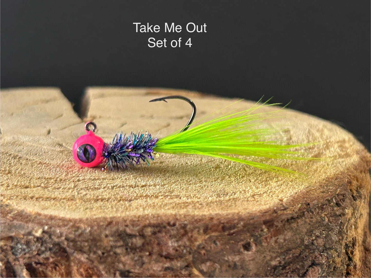 Hackle feather crappie jigs