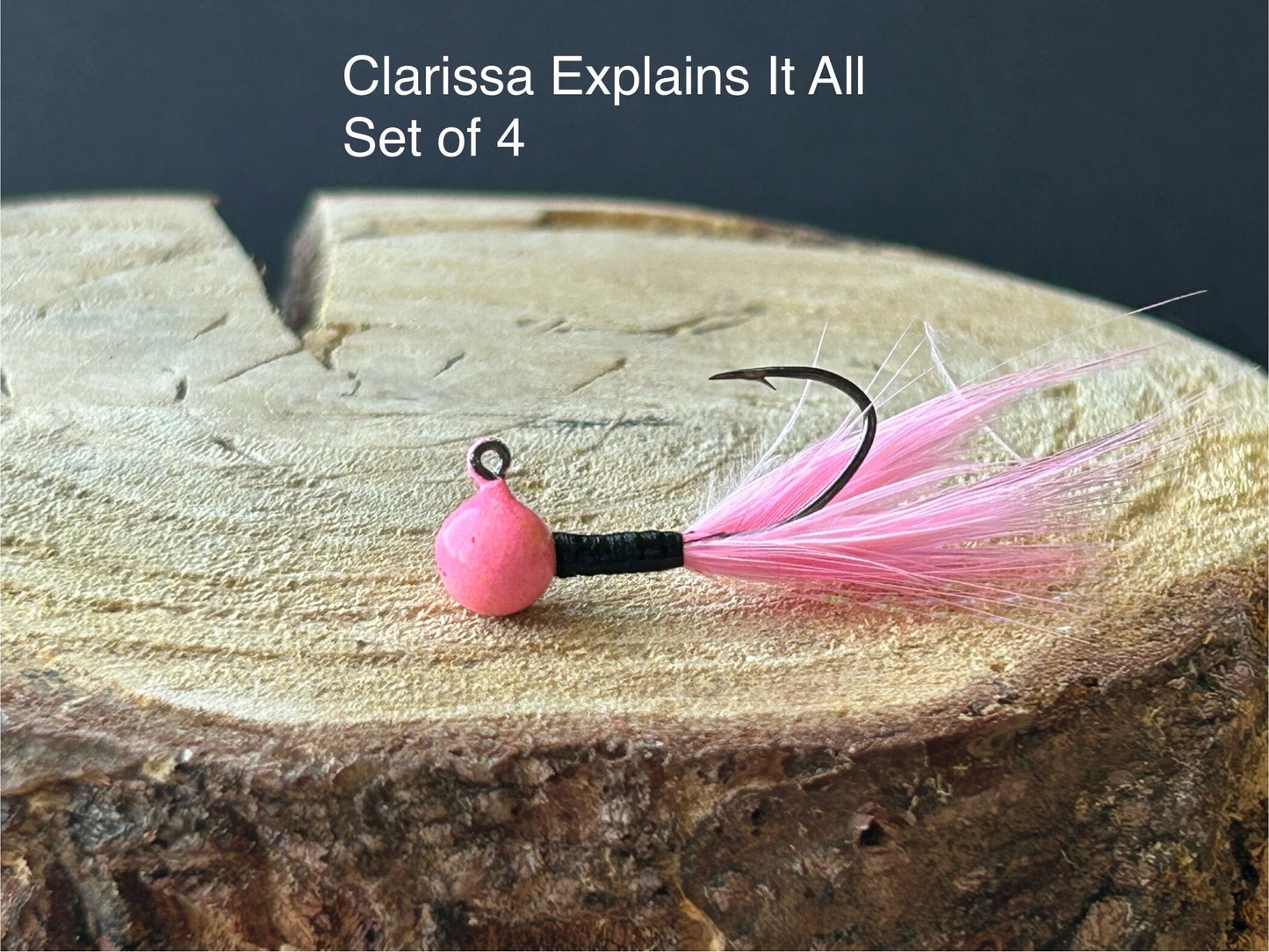 Hackle feather crappie jigs