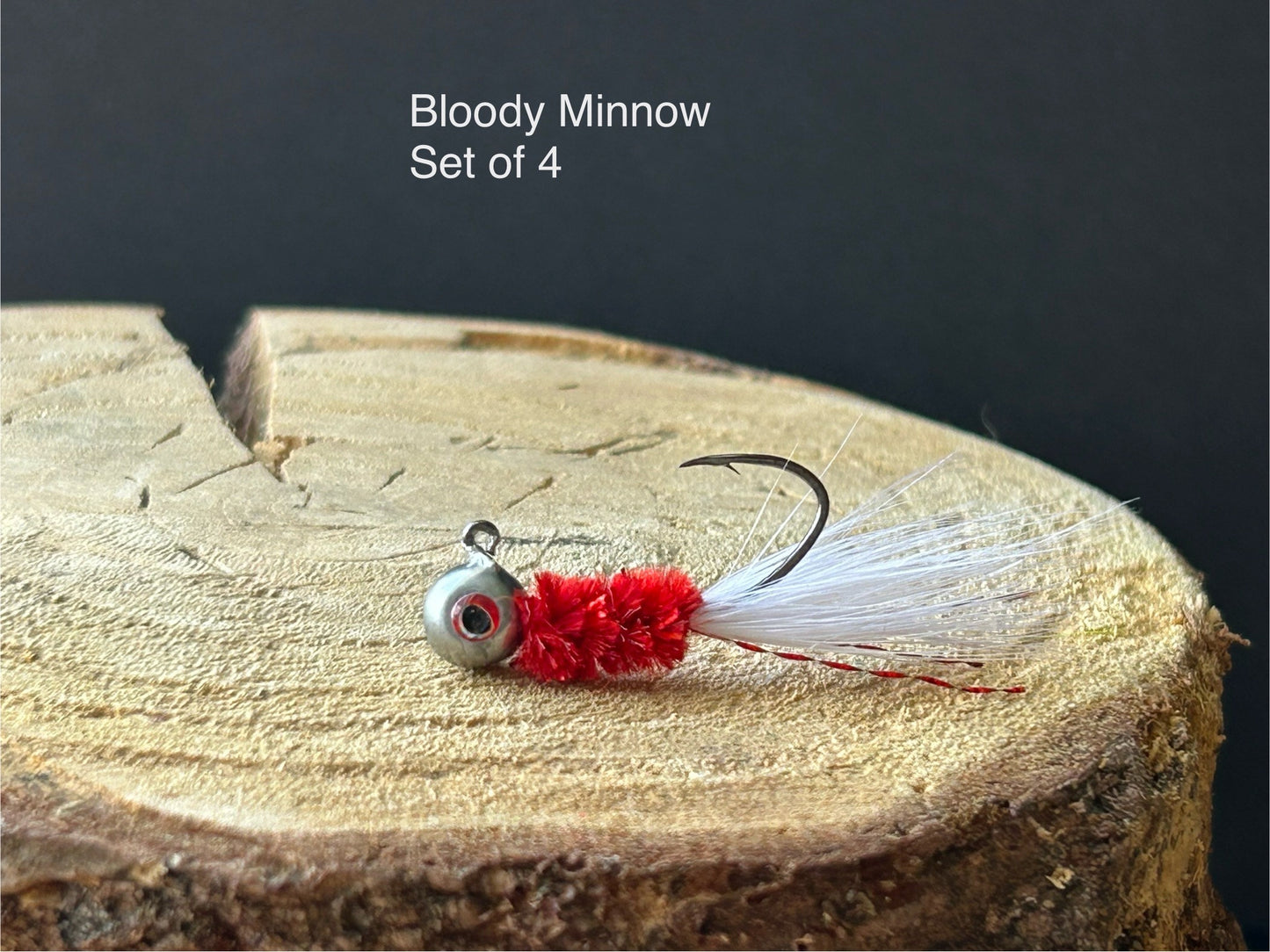 Hackle feather crappie jigs