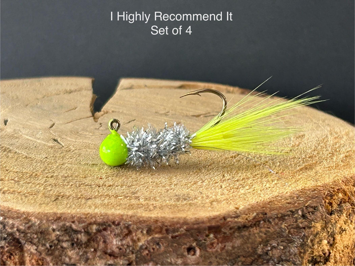 Hackle feather crappie jigs
