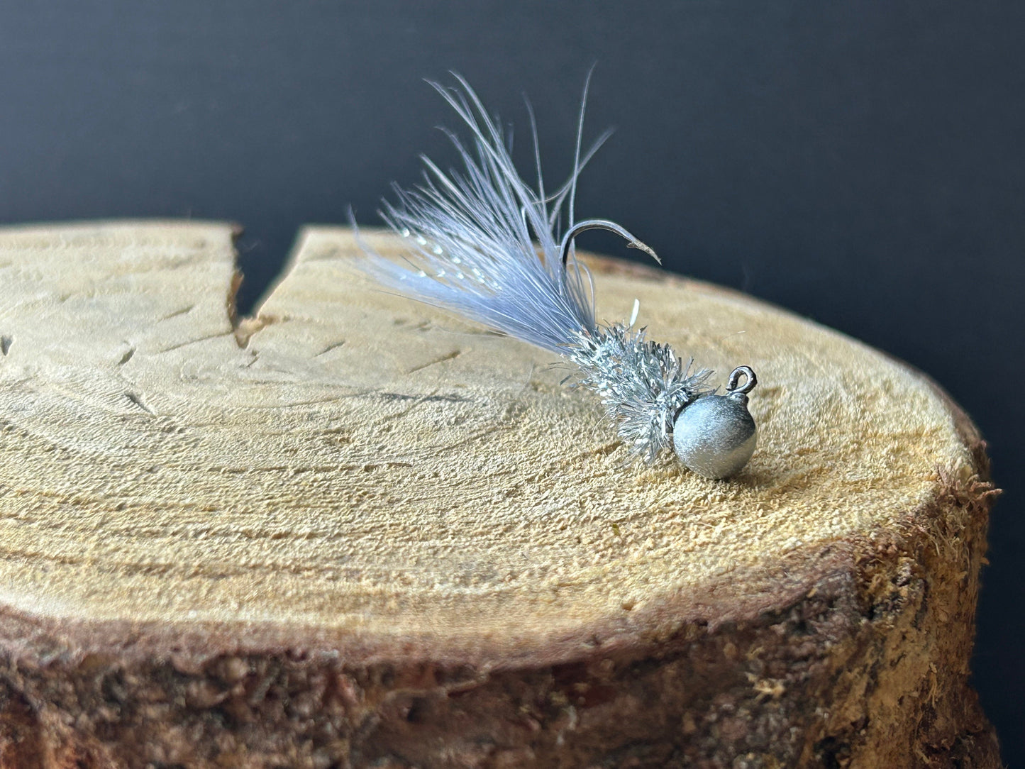 Hackle feather crappie jigs