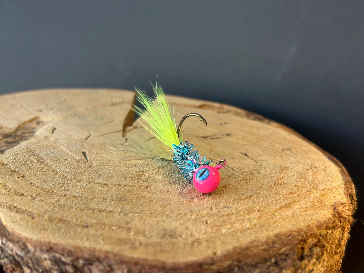 Hackle feather crappie jigs
