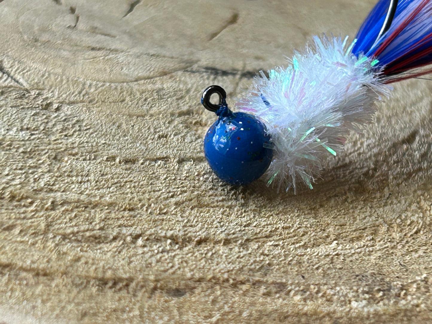 Hackle feather crappie jigs