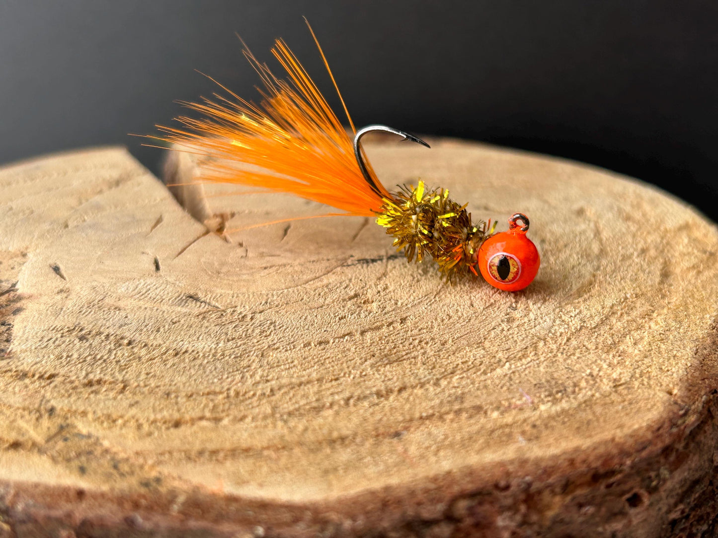 Hackle feather crappie jigs