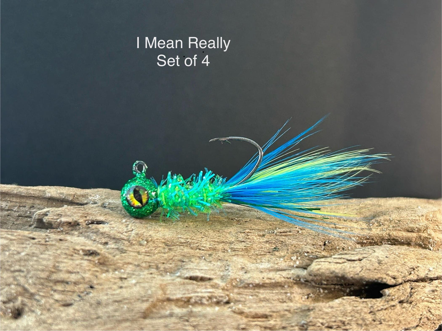 Hackle feather crappie jigs