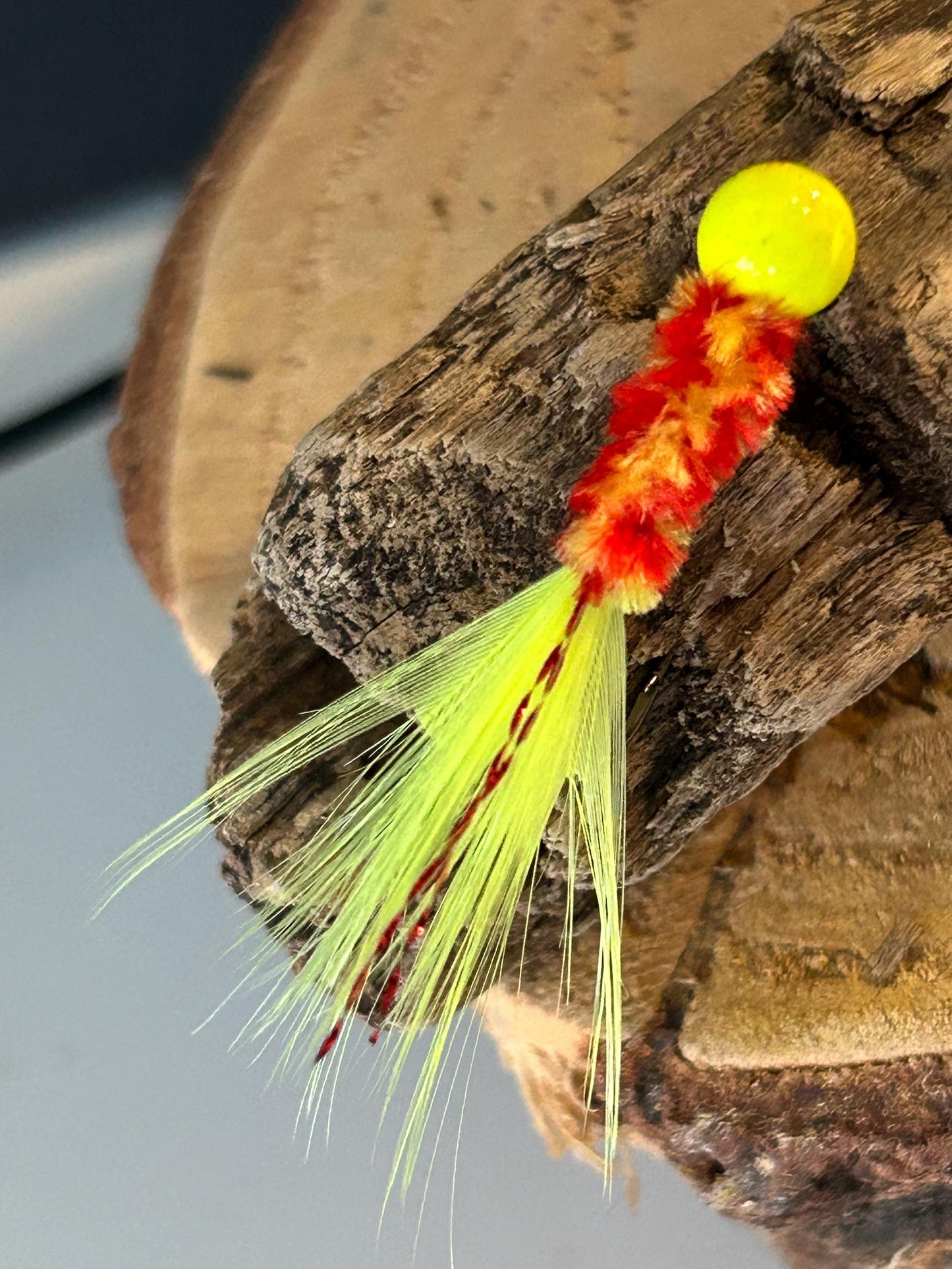 Hackle feather crappie jigs