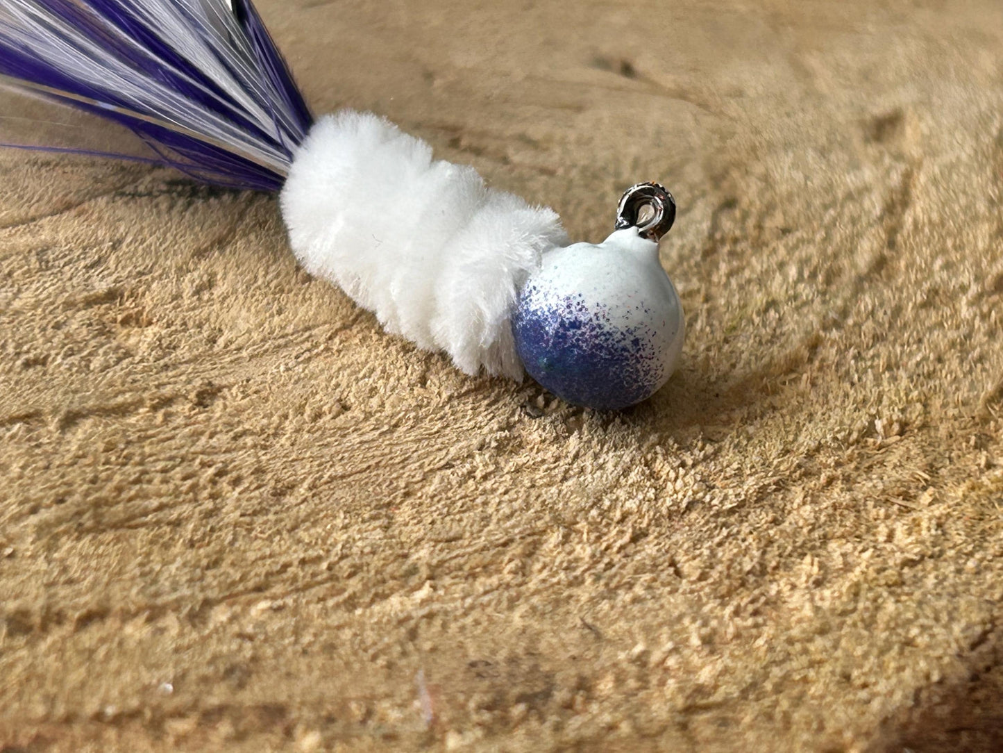 Hackle feather crappie jigs