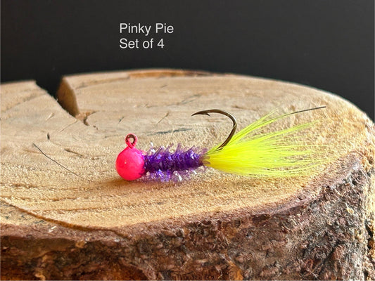 Hackle feather crappie jigs