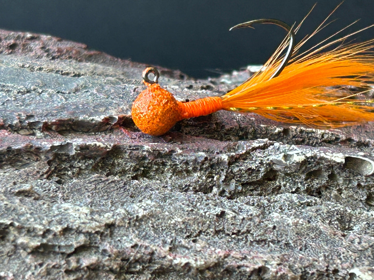 Hackle feather crappie jigs