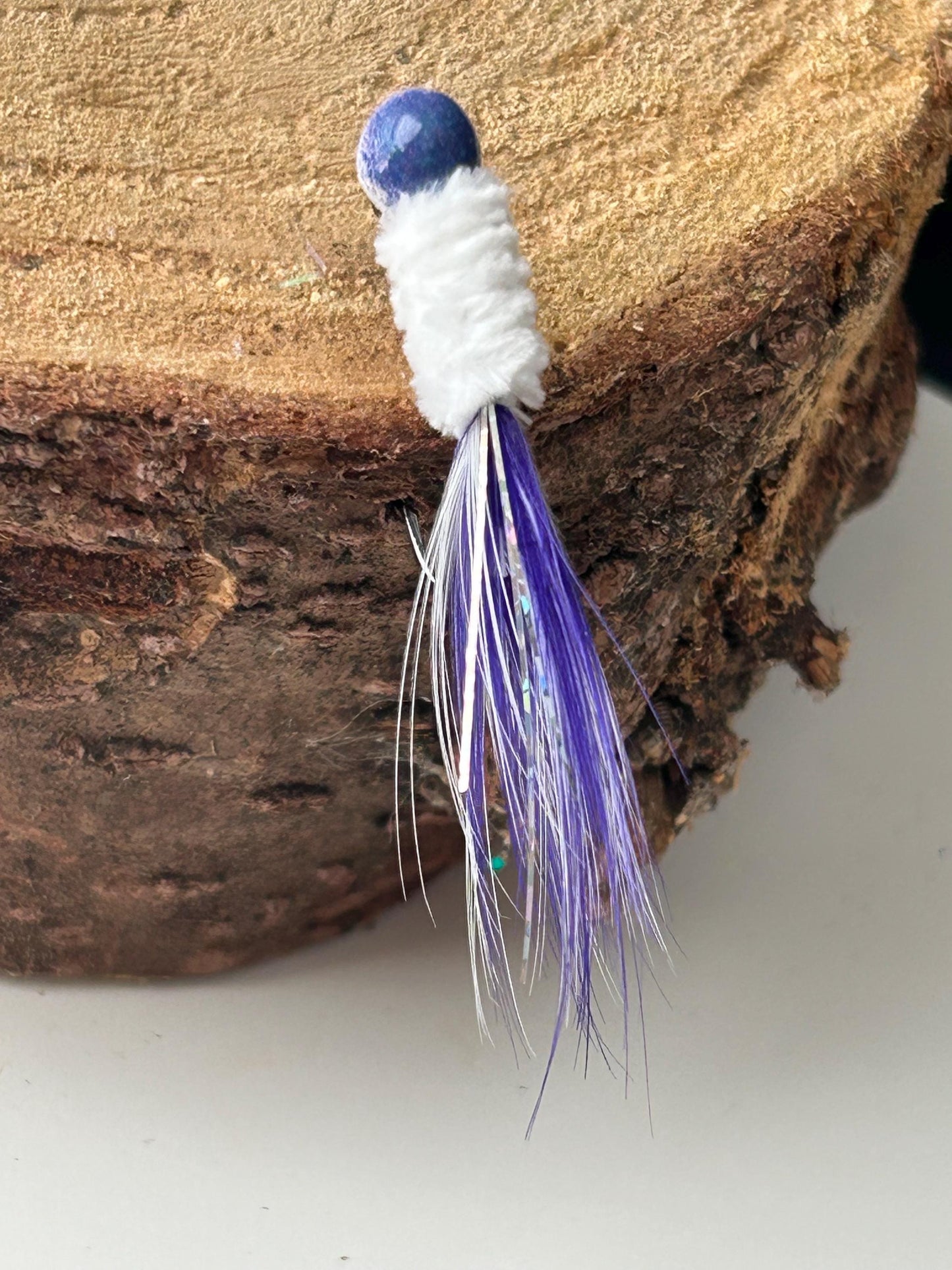 Hackle feather crappie jigs