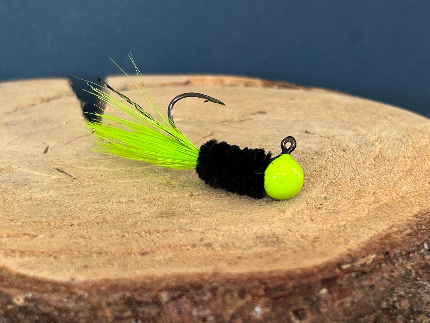 Hackle feather crappie jigs