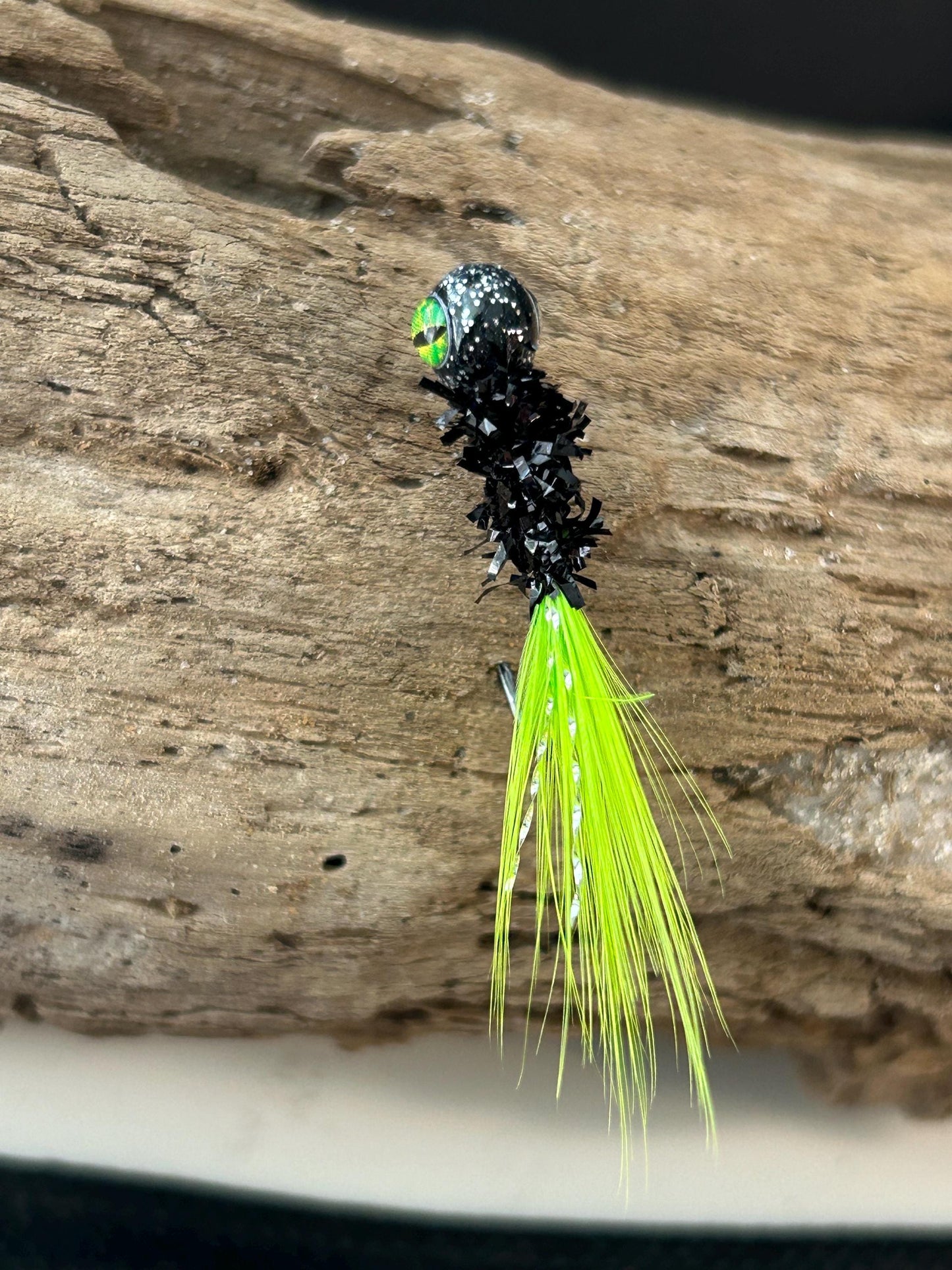 Hackle feather crappie jigs
