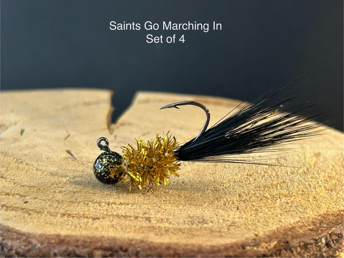 Hackle feather crappie jigs