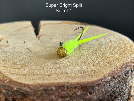 Split tail crappie jigs