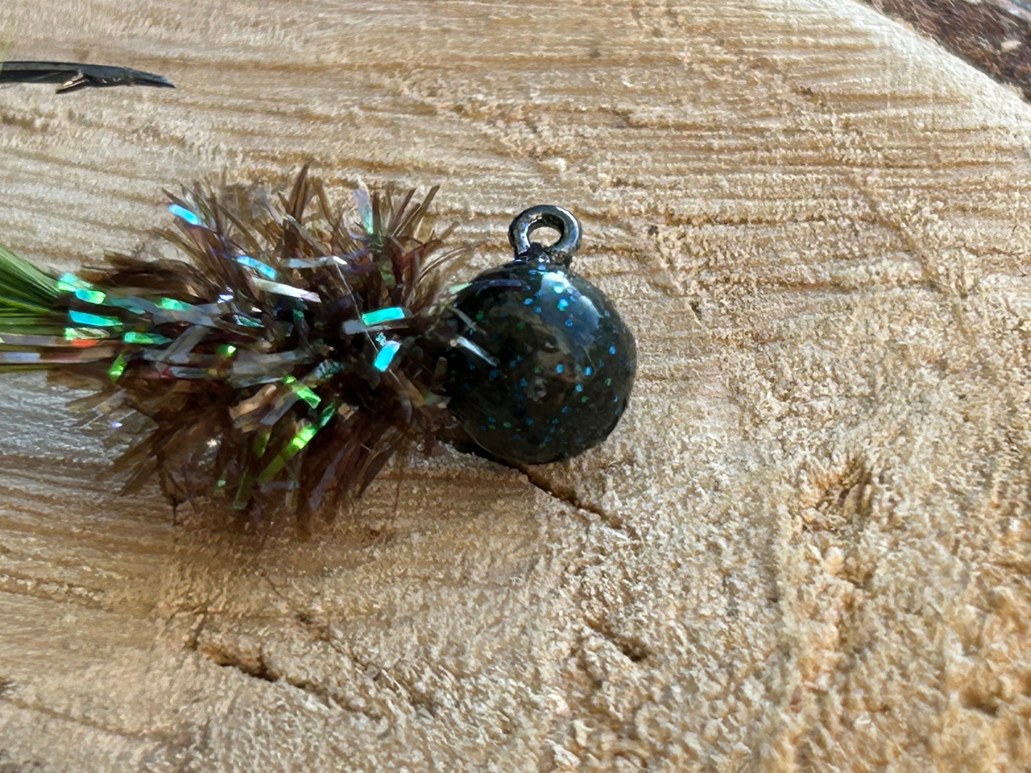 Hackle feather crappie jigs