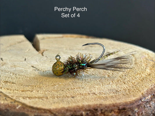 Hackle feather crappie jigs