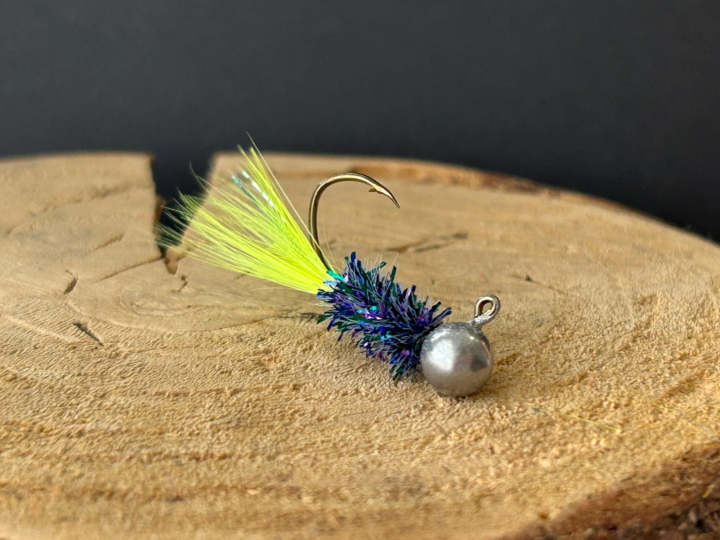 Hackle feather crappie jigs