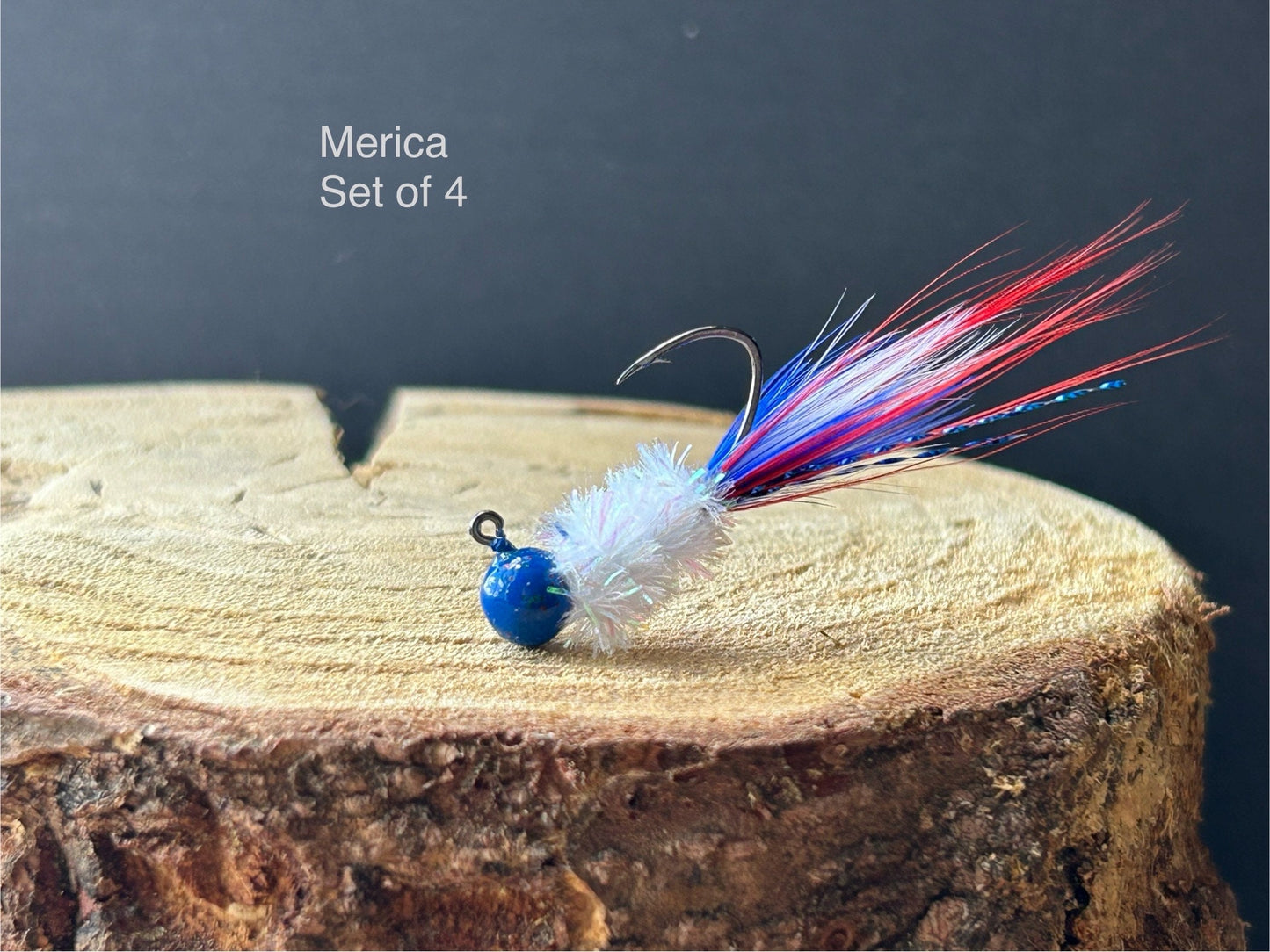 Hackle feather crappie jigs